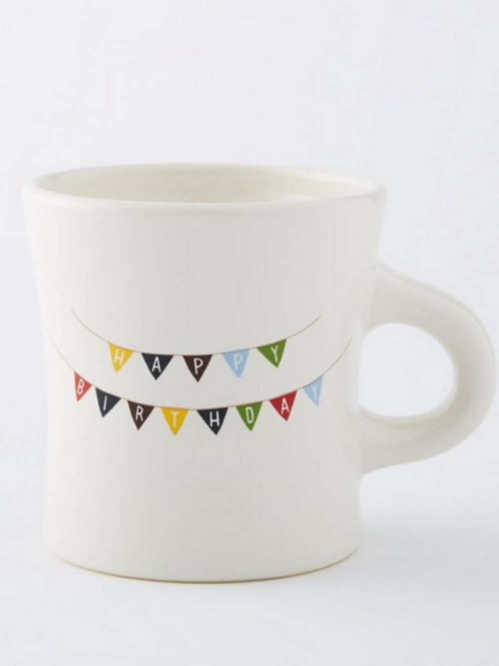 Fishs Eddy West Elm Happy Birthday Banner Diner Mug